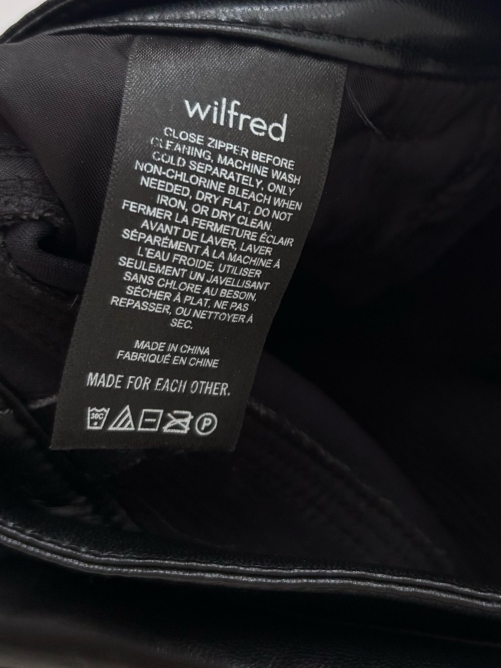 Wilfred| Aritzia| ‘Melina’ Black Vegan Leather Straight-Leg High Rise Pants Sz 0 - Picture 5 of 6